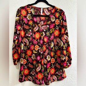 Floral Paisley Blouse - Multicolor